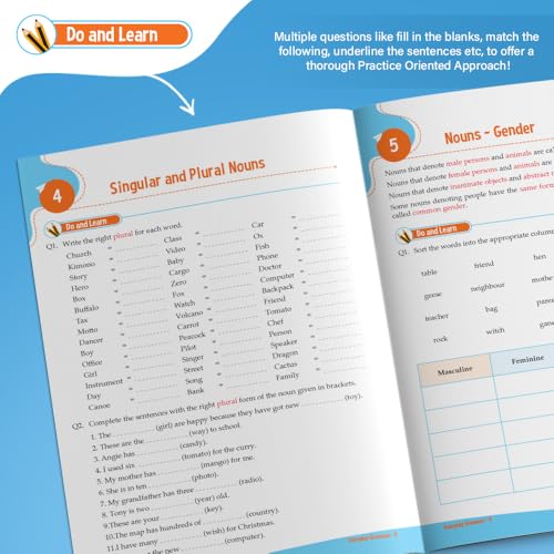 Image of Woodsnipe English Grammar and Writing Skills For Class 6 Ages 11-12 Years | Practical Approach| Master Reading, Writing and Language Skills | Multiple Type Questions with Answer Keys