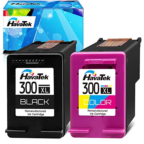 HavaTek Remanufacturado 300XL 300 Cartuchos de tinta Negro Tricolor para hp 300 XL Combo Pack para Hp Envy 110 114 120 Deskjet F4280 F4500 F4580 D2560 PhotoSmart C4680 C4780 AIO eAIO D110a Impresoras