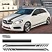 ZHHRHC Autocollant de Course de Sport de décalque de Capot de Capot de Rayure latérale de Style de Voiture d'édition 1, pour Mercedes Benz W176 A Classe A45 AMG A200 A180