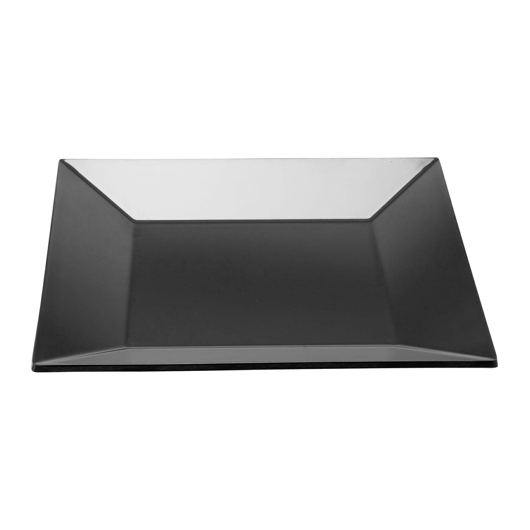 G.E.T. ML-103-BK Melamine Break-Resistant Square Dessert Plates, 8", Black (Set of 12)