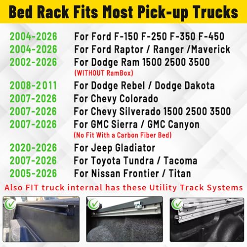 MONOKING Full-Size Adjustable Truck Rack