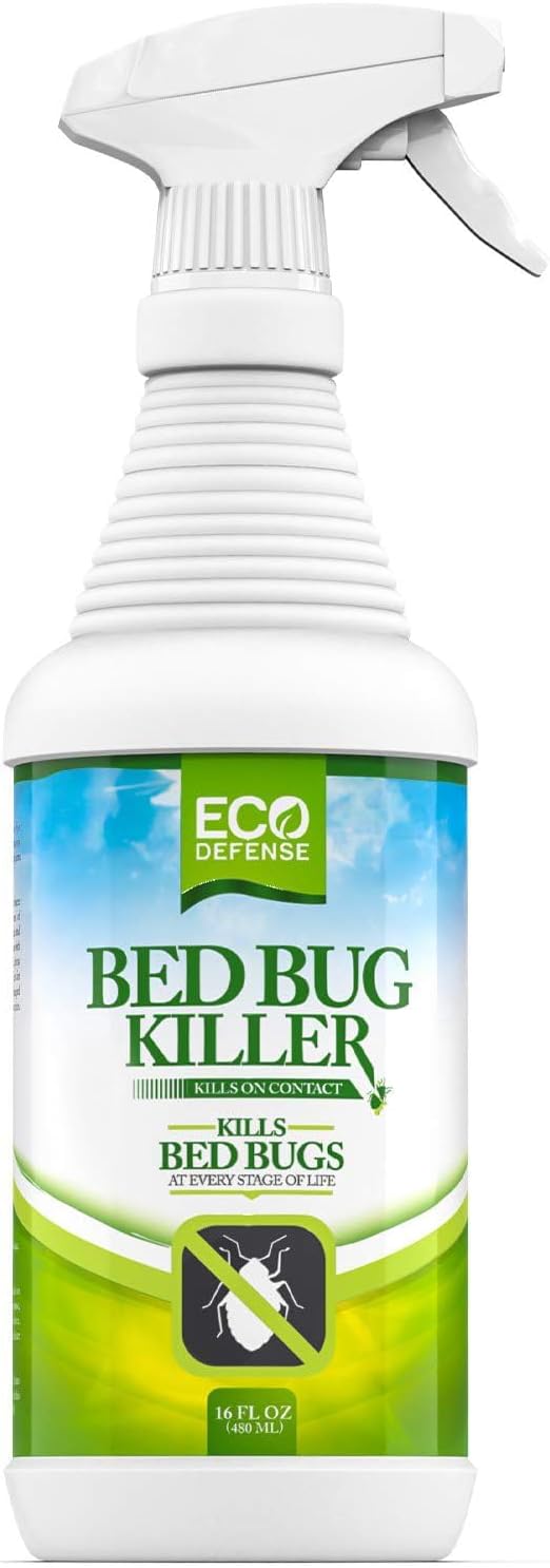 Bed Bug Killer - Bed Bug Spray & Dust Mite Spray - Natural Treatment - 16 Oz