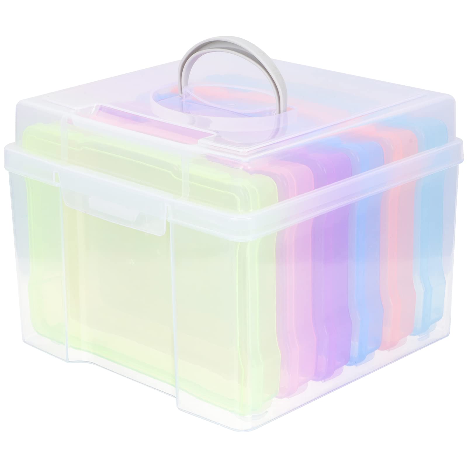 Alipis Fotobox aus Tragbarer Fotoorganizer Aufbewahrungsbox für Postkarten Grußkartenorganizer Fotoboxen zur Aufbewahrung Kartenaufbewahrungsbox