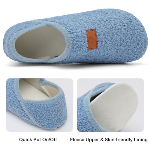 Image of Fires Womens Mens Slippers with Rubber Sole Soft-Lightweight House Slipper Socks Around House Shoes Non Slip Indoor /Outdoor