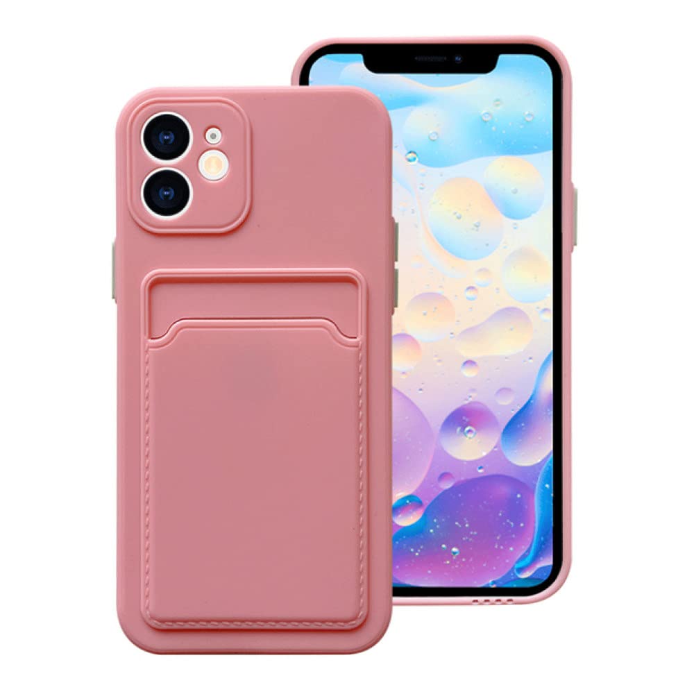 Coque de téléphone coque portefeuille iPhone 11 Pro rose antichoc TPU