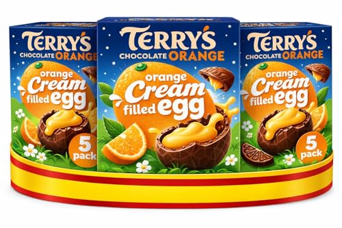 Easter Eggs & Seasonal Treats Multipack Variety of Chocolate Eggs Sweets & Treats Seasonal Easter Gift Assorted Flavours & Sizes (TERRYS Chocolate Orange Cream Filled Egg 15X34g)