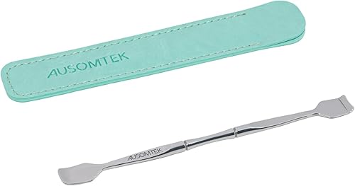 Espátula de puntos negros de doble cabeza, herramienta de preparación de poros, removedor de puntos blancos, acero inoxidable, estuche de