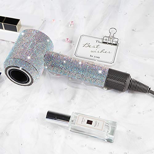 Shining Diamond Sticker Decals for Dyson Supersonic Hair Dryer HD01 HD03,Diamond Cover Protective Film for Hair Dryer(Colorful Diamond)