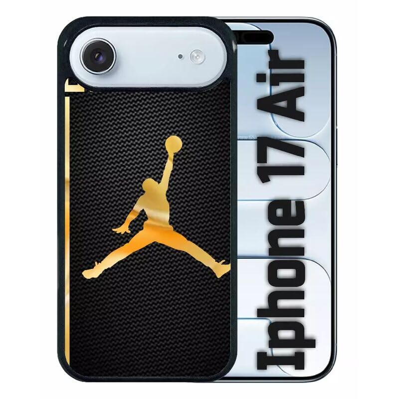Générique Coque pour iphone 17 air - 23 Or Jordan - Silicone - Noir