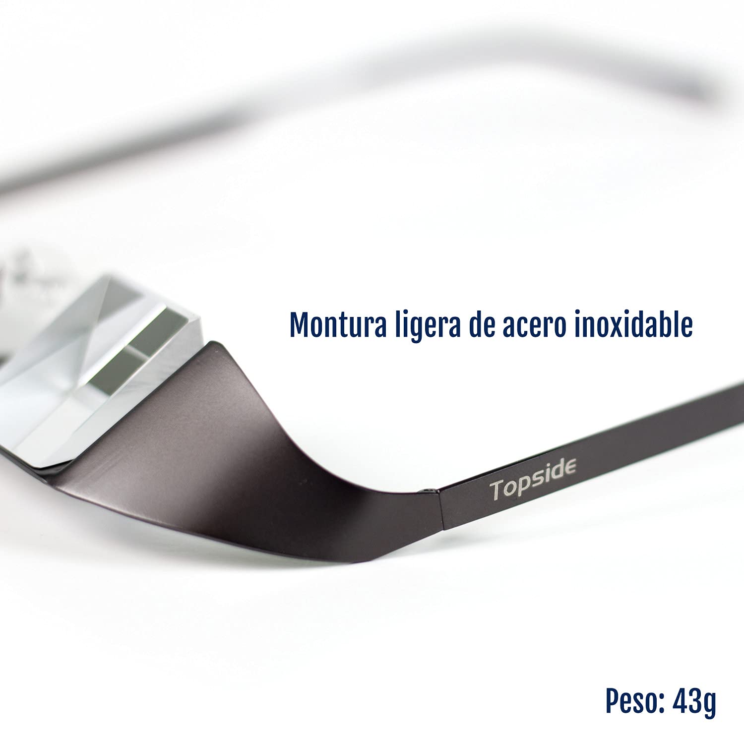 TOPSIDE Gafas asegurar escalada Montura ligera acero prisma BK7 transparencia