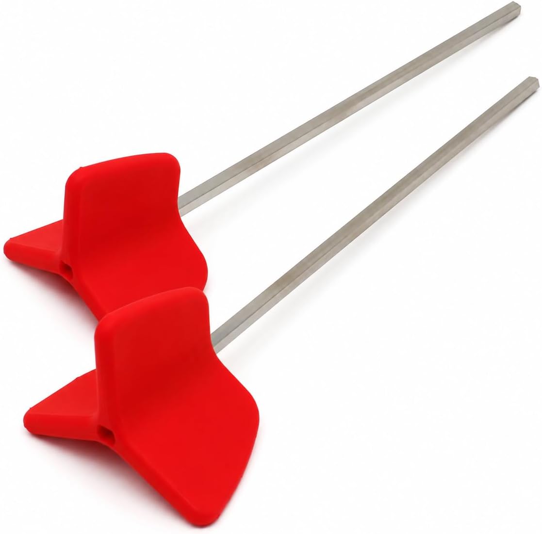 Silicone Drill Mixer Paddle Attachment for Paint Epoxy Resin Grout Plaster, 1 PCS Easy-Clean Reusable Stirrer with Metal Shank for Small Batch DIY Projects, Red