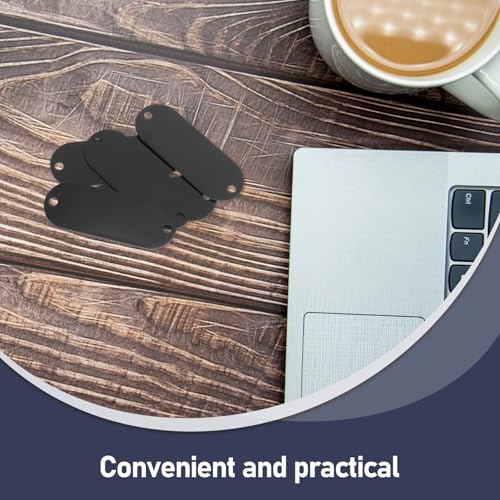 BCOATH 30pcs Black Aluminum Alloy Oval Name Plate with Dual Holes for Easy Installation, Blank Surface for Engraving, Suitable for Desk and Door Use in Office or Factory Settings - Image 8