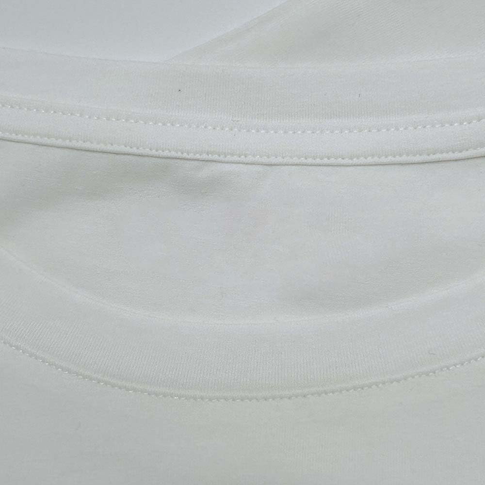 T-Shirt Donna Bianca in Cotone Basic Neutra Maglia Manica Corta