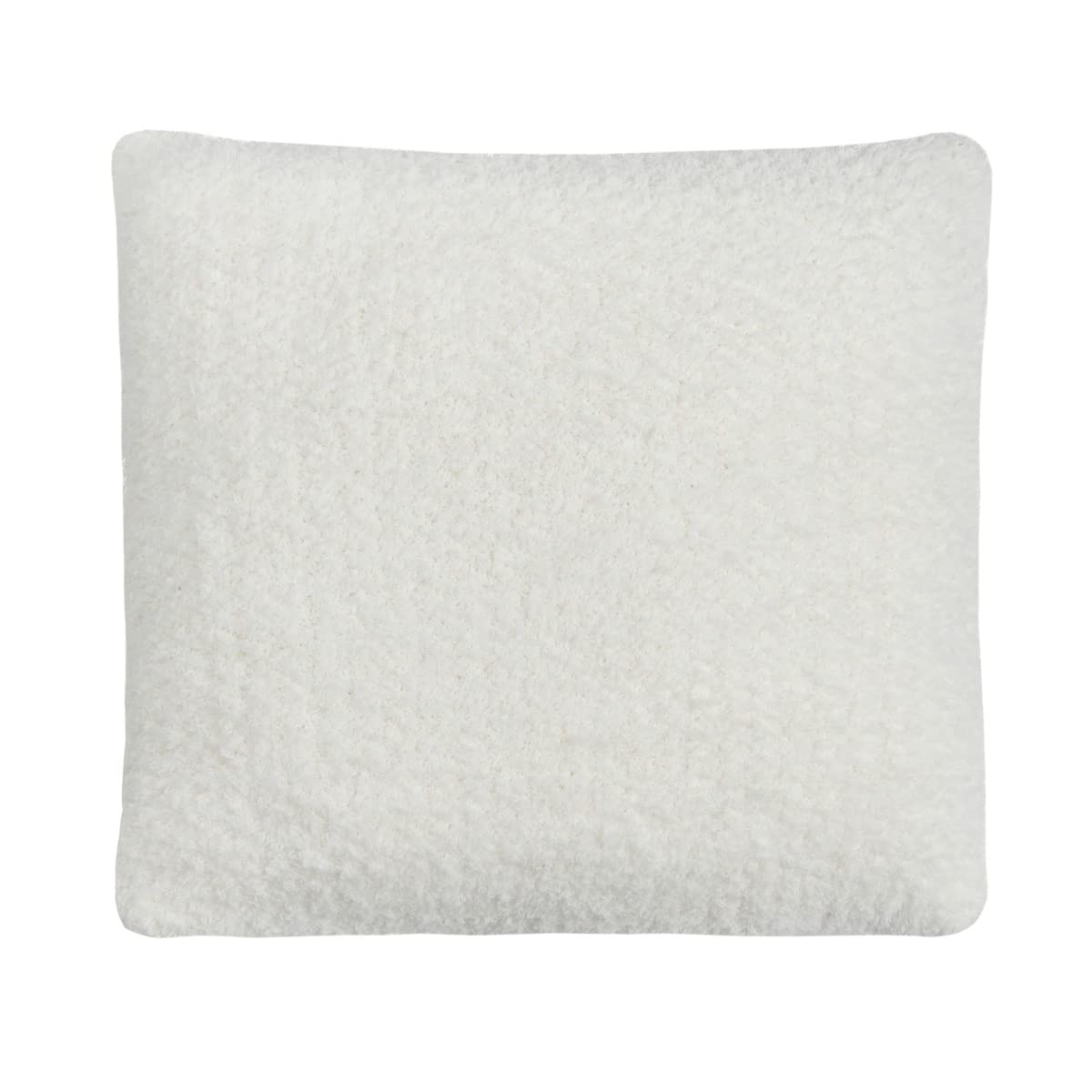 Sleepdown Filled Cushion Boucle Chenille Soft Touch Fluffy Decorative Square Cushion Home Decor Sofa Bedroom 18" x 18 - Cream - 45cm x 45cm, 5056557516759