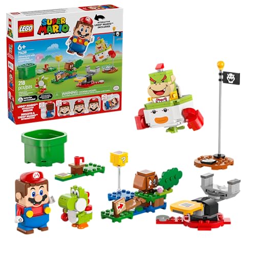 LEGO® Super Mario™ Aventuras interactivas Mario™ Set de construcción con la cápsula Koopayaso de Bowser Jr., Yoshi de Juguete, Regalo...