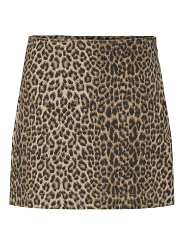 PIECES Pcsalume HW Mini Denim Skirt, White Pepper, S Mujeres
