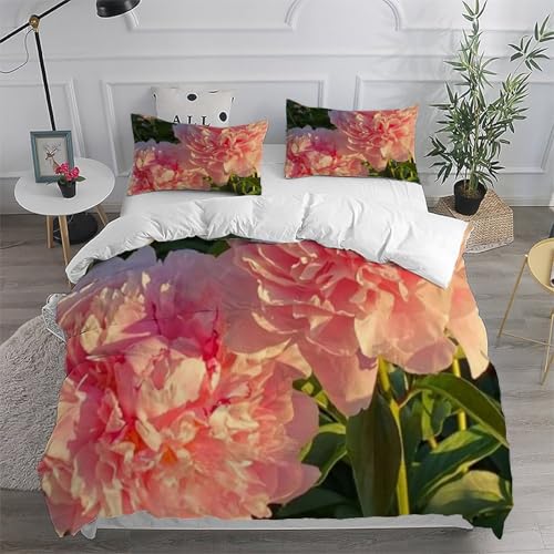 Parure de couette super king imprimé fleurs 3D romantique durable - 6