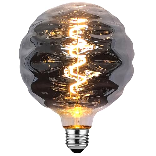 KANQIAO Bombilla Edison Vintage E27, E27 LED Vintage Regulable 4W Lámpara LED Retro Bombilla Decorativa Antigua Ideal para Nostalgia y Iluminación Retro en el Hogar Café Bar - G150 - Gris