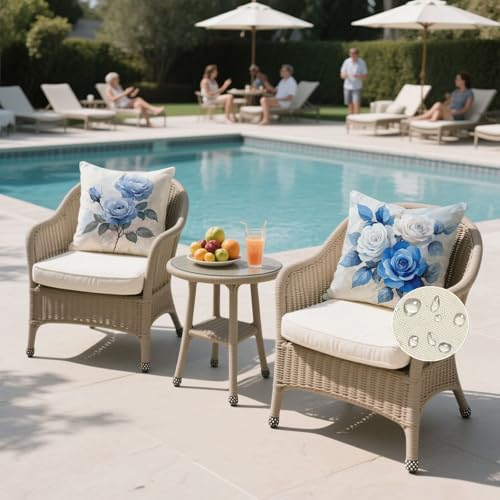 Housse de coussin 45x45 lavable et imperméable pour canapé de jardin - 3