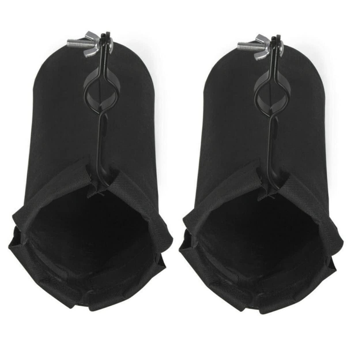 Custodia per Bacchette da Batteria Portatile 2 Pezzi Nera | Oxford e Metallo, per Accessori da Batteria e Bacchette, Pratica e Palco, Formato Compatto