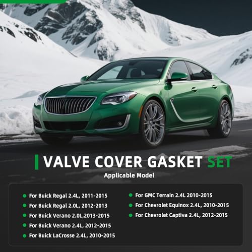 Image of Valve Cover Gasket Set,Timing Cover Gasket Set for Chevy Equinox /Captiva /Malibu,for GMC Terrain,for Buick Regal /Lacrosse /Verano,2.0L /2.4L,10-15,OE 12593309 12608604 14130912 TCS46079 VS50778R