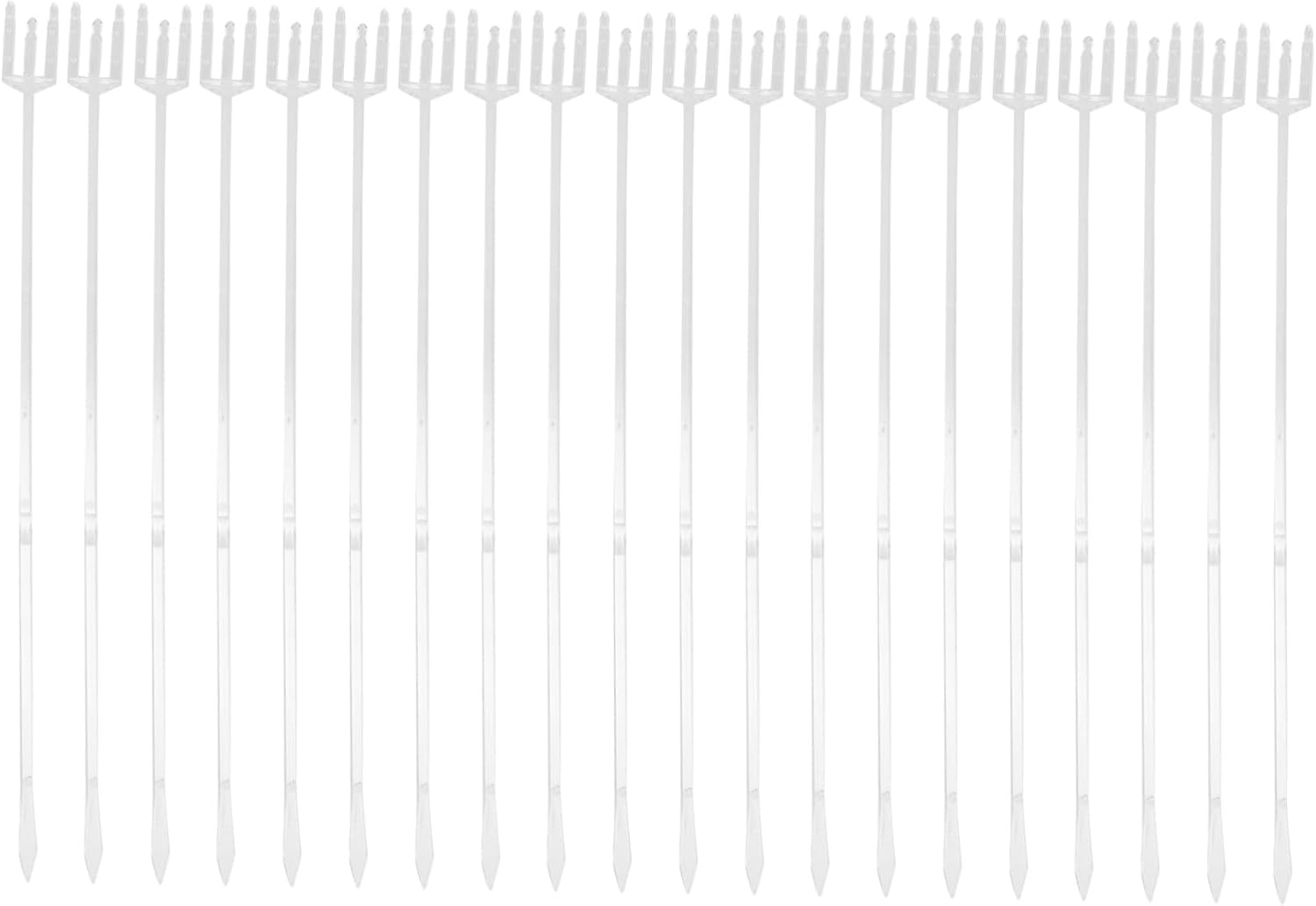 ABOOFAN 80pcs Plastic Floral Picks for Flower Arrangement Trident Style Card Holders for Weddings Parties and Events and Easy to Use Design for Bouquet Displays