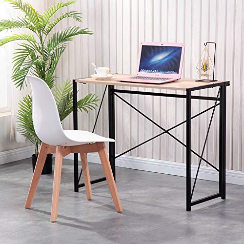 Mesa de escritorio de escritorio de oficina y escritorio de estudio de GOLDFAN para ordenador portátil, plegable, mesa de escritorio, mesa de comedor y juegos