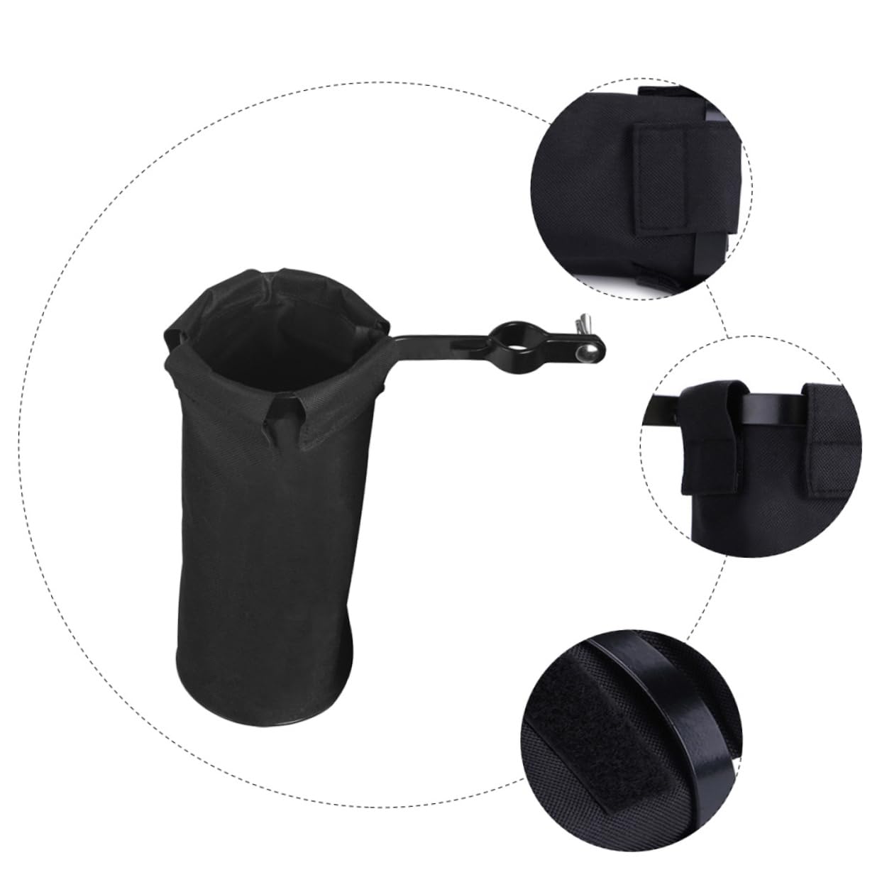 Yardwe Drumstick Holder for Drum Set Oxford Cloth Bag Clip Holder for Snare Drum Storage