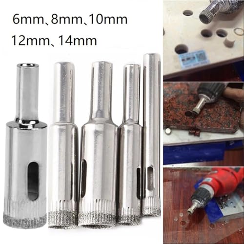 Set de 5 Brocas Diamante para Vidrio 6-14 mm miniatura 6
