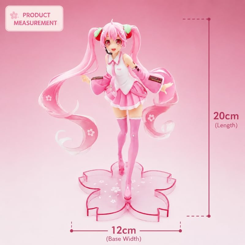 Image of Premium Action Figures Collectible for Office Desk, Study Table, Car Dashboard, Decoration for Anime Lovers, Fans, Kids, Collectors (Miku 20cm)