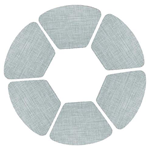 GODGETS Manteles Individuales de PVC Lavables, en Forma de Abanico, Antideslizantes y respetuosos con el Medio Ambiente,Menta Verde,48 * 33CM(1 Pic)