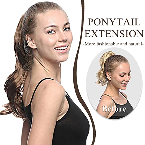Extension de queue de cheval bouclée blonde FAELBATY enroulable de 50 cm - 5