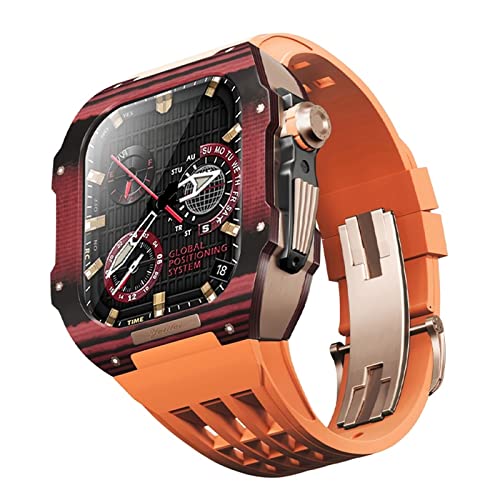 Kit modification de bracelet montre fibre de carbone Apple Watch 44 45