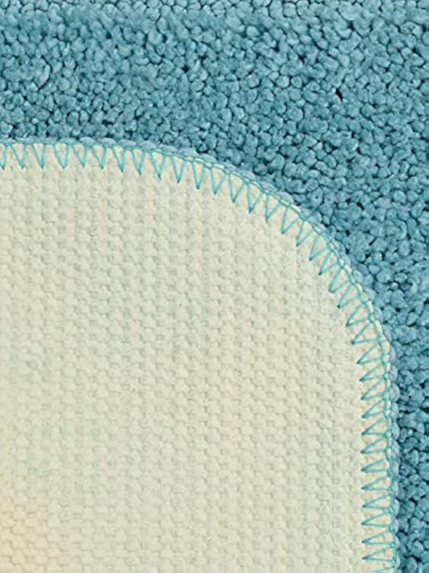 Microfiber Anti Slip Rectangular Bathmat, Turquoise