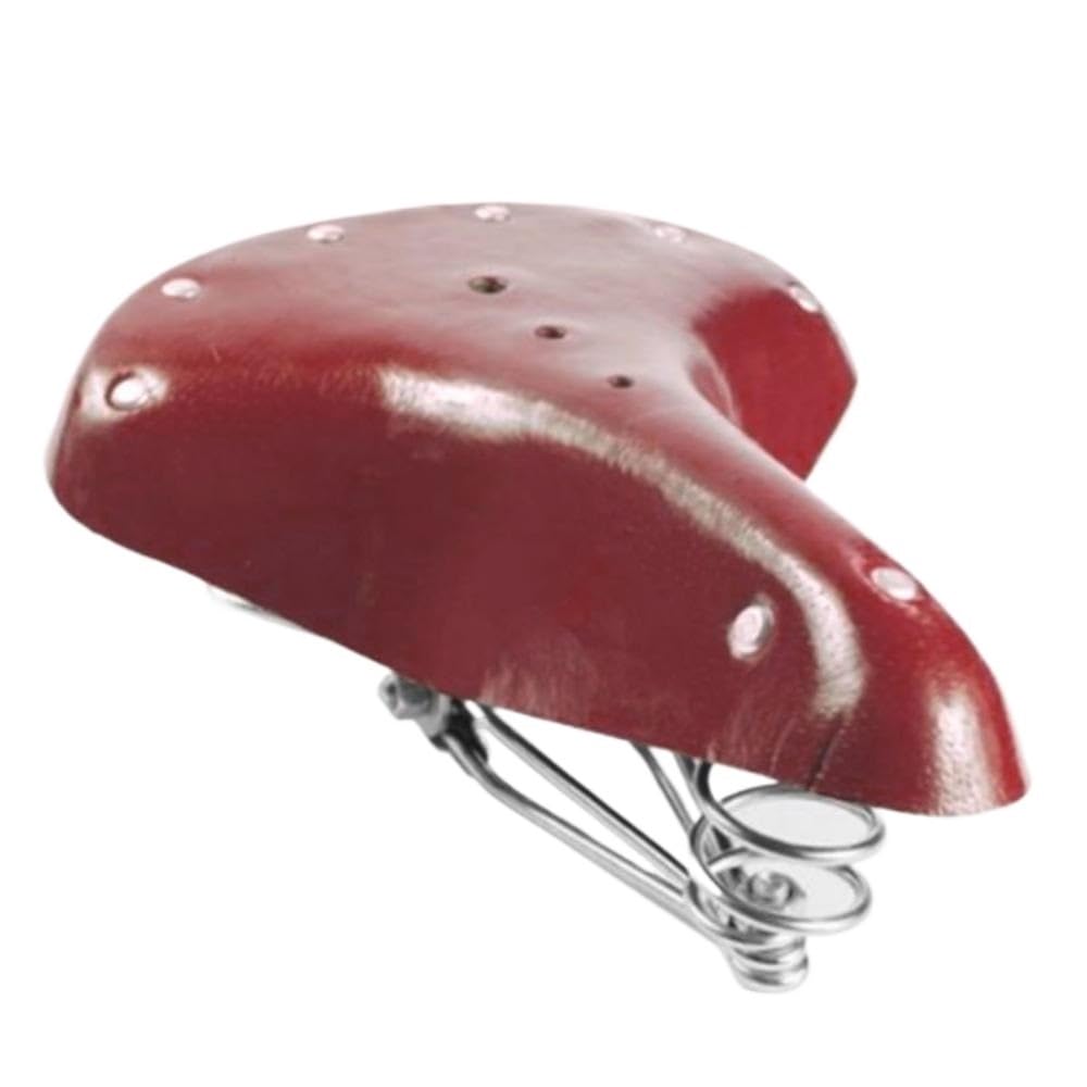 Sella Bici Sella da bicicletta in pelle vintage retrò, comodo cuscino, sostituzione del cuscinetto sportivo for bici strada MTB
