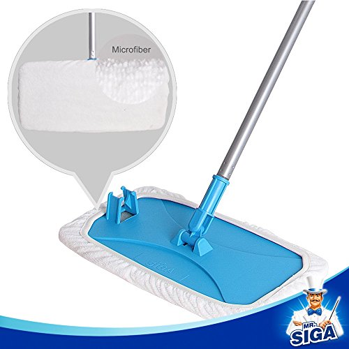 Mr.siga Large Surface Mop Microfiber Refills, Size 15.3" X 8.3" 39 X 21Cm - Pack Of 3 #TOP4