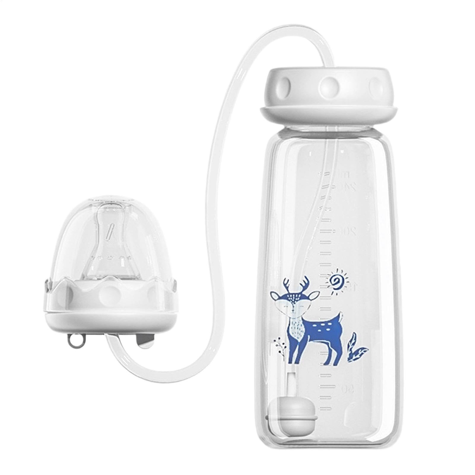 Hands Free Anti Colic Kid Bottle, Adjustable Fast Flow Feeding Bottle, Breastfeeding Friendly, Ergonomic Design for Night Feeding, Travel, Car & Home Use, Easy Grip for Boys, Girls, Daycare