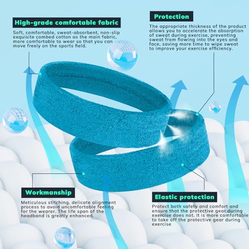 Image of Sweatbands Sports Headband for Men & Women - Terry Cloth Moisture-Wicking Sports Towel Headband for Tennis, Basketball, Running, Gym, and Fitness Working Out