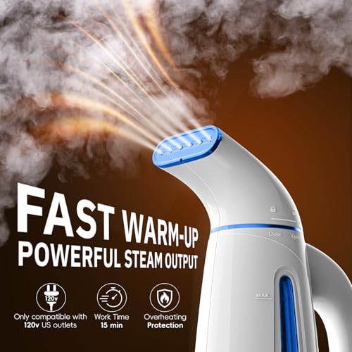 Image of OGHom Steamer for Clothes, Handheld Clothing Steamer for Garment, 240ml Big Capacity 700W Portable Travel Steam Iron (Only for 120V)