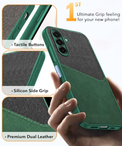 Image of Jkobi Back Cover Case for Samsung Galaxy A17 | Samsung F17 | Samsung M17 5G (Dual PU Leather Stitch | Professional Minimalist | Soft and Flexible)