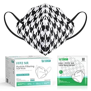 IDOIT Disposable ffp2 maskers 30 stuks goedgekeurd masker met 5 filterlagen CE 2834 en EN 149: 2001 + A1: 2009…