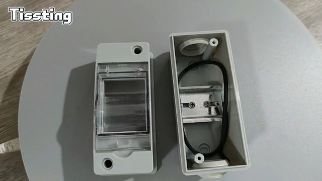 Image of IP65 Waterproof 2-Way Distribution Box with DIN Rail | ABS Shell,Indoor /Outdoor Use ,Circuit Breaker Compatible,Size 4.72x3.54x2.13in
