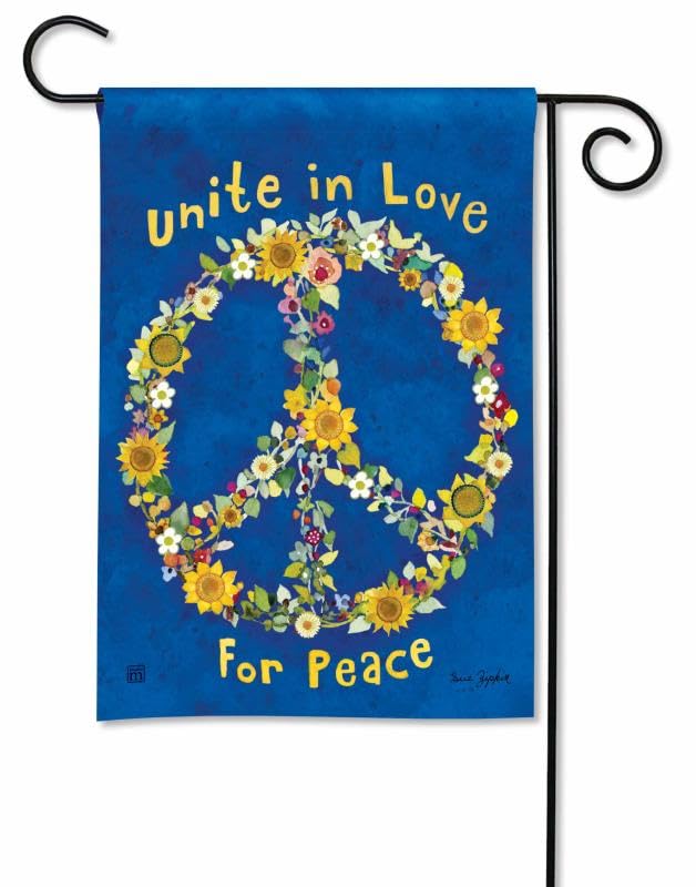 BreezeArt Gartenflagge 'Unite For Peace' – 30,5 X 45,7 Cm, SolarSilk Polyester | Wetterfest, Hergestellt In USA