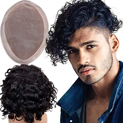 Curly Toupee Mono Lace