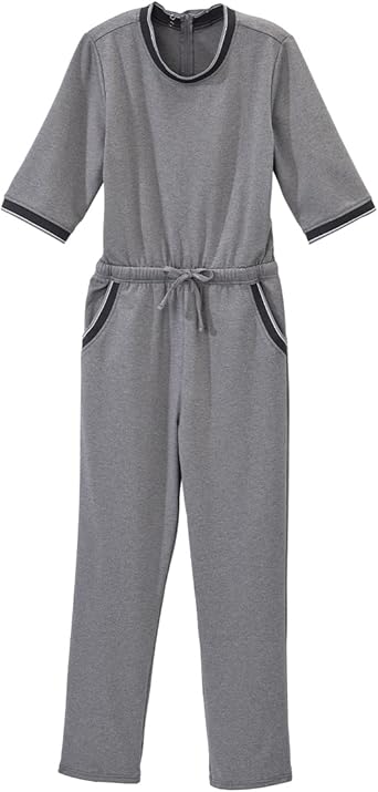 Silverts Womens Adaptive Stay Dressed Jumpsuit Full Back Zip Assisted Dressing Elderly Clothing Nursing Home Wear