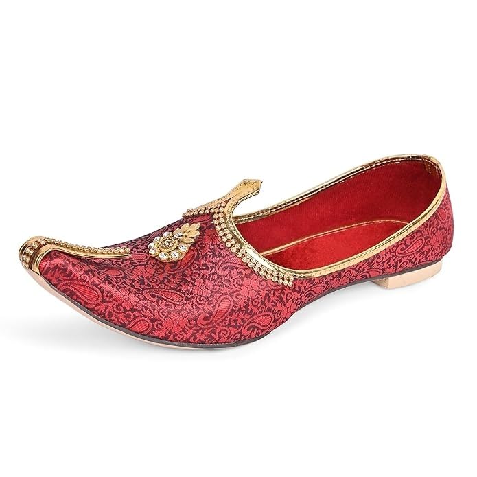 COUNTLESS STEPS Wedding Juti for Men|Sherwani Juti for Men| Jutti for Men| Wedding Shoes for Men| Punjabi Jutti for Men| Mojaris for Men| Ethinic Footwear for Men-D- J7(B3)-6 Maroon (B0D9P3PQJV) Amazon Price History, Amazon Price Tracker