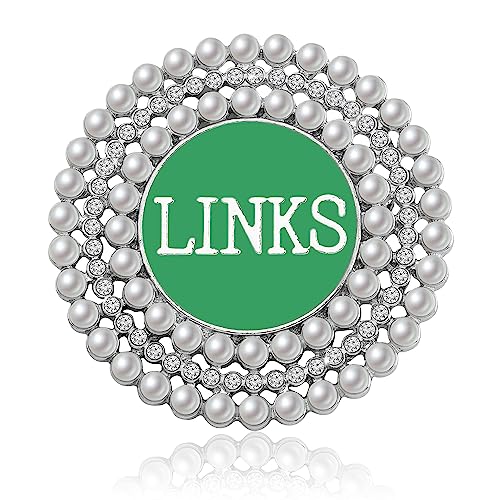 Image of Pearl Sorority Brooch for Women Greek Sorority Paraphernalia Gift Green Sisterhood Jewelry for Soror Sister