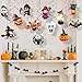 Halloween Party Decorations Hanging Swirl, 18 PCS Hanging Halloween Streamers Ceiling Decorations, Bat Pumpkin Spider Ghost Witch Swirl Decorations for Indoor Outdoor Office Classroom Party Supplies