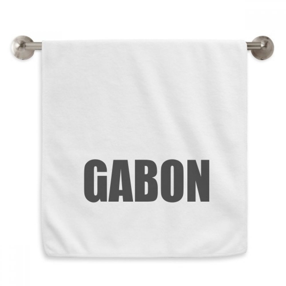 Serviette Gabon Diadème Noir essuie-mains moelleux en coton blanc de 33x74 cm