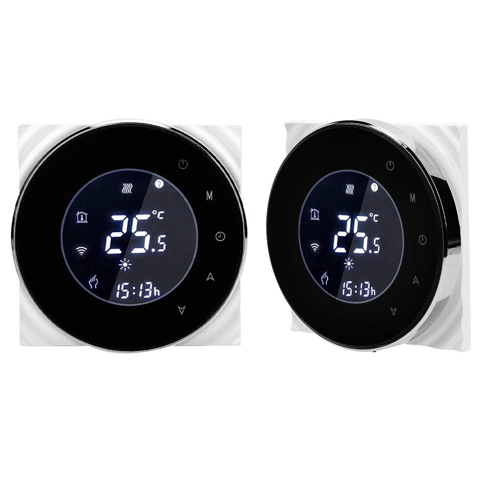 Termostato de Caldera Controlador de Caldera Termostato Calefacción LCD Digital Programable AC 95-240V 5A con Pantalla Retroiluminada y Programación Semanal 6 Ciclos para